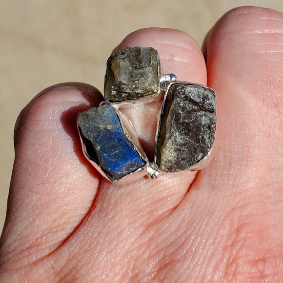 New Natural Kyanite 925 Silver Ring. - Picture 3 of 16